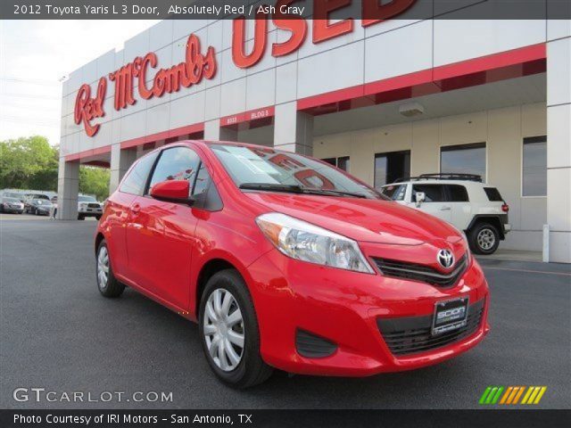 2012 Toyota Yaris L 3 Door in Absolutely Red
