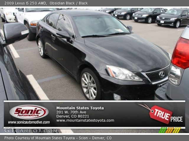 2009 Lexus IS 250 AWD in Obsidian Black