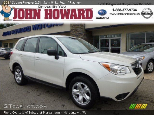 2014 Subaru Forester 2.5i in Satin White Pearl