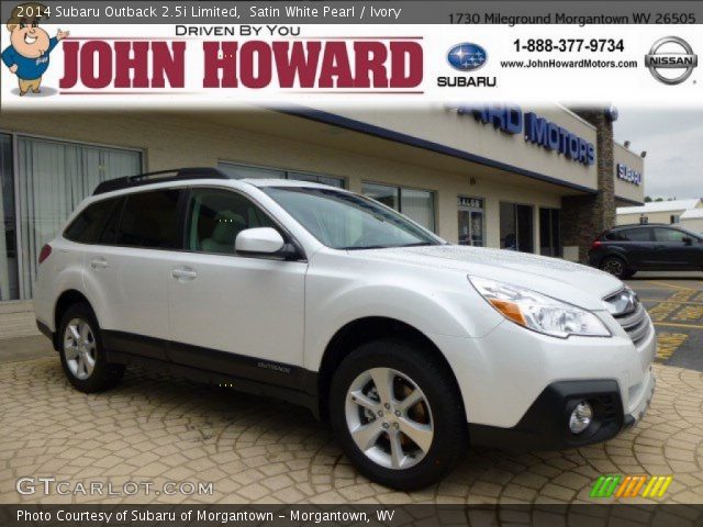 2014 Subaru Outback 2.5i Limited in Satin White Pearl