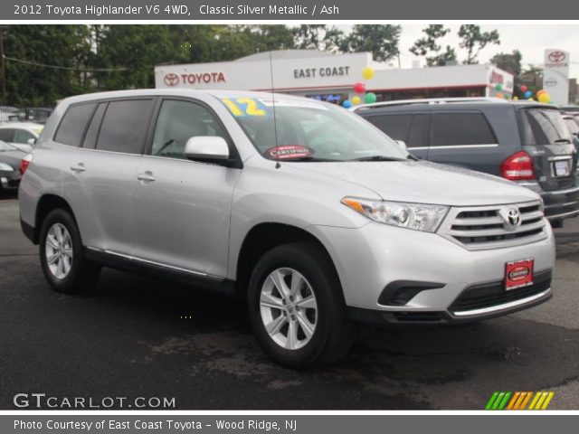 2012 Toyota Highlander V6 4WD in Classic Silver Metallic