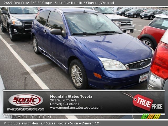 2005 Ford Focus ZX3 SE Coupe in Sonic Blue Metallic