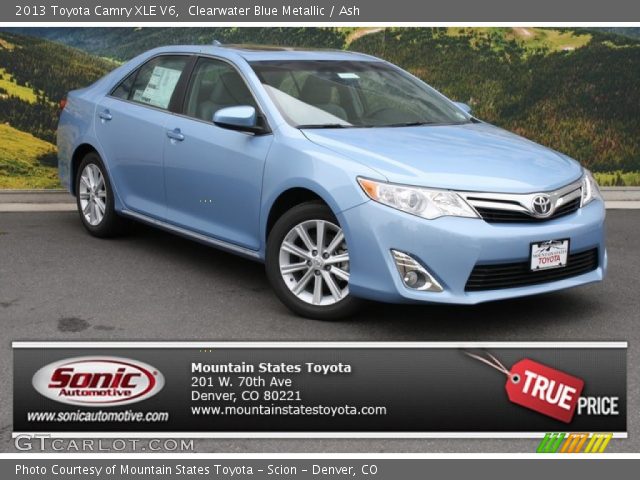 2013 Toyota Camry XLE V6 in Clearwater Blue Metallic