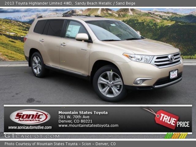 2013 Toyota Highlander Limited 4WD in Sandy Beach Metallic