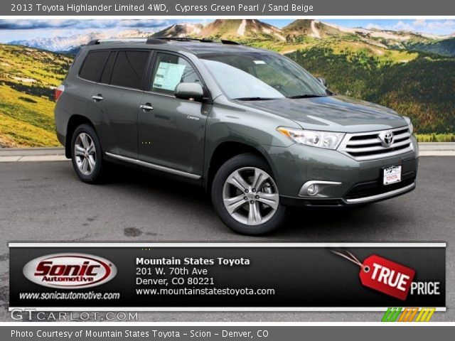 2013 Toyota Highlander Limited 4WD in Cypress Green Pearl