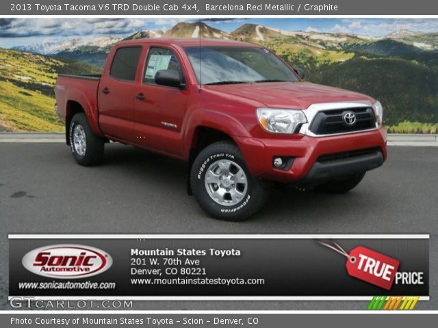 2013 Toyota Tacoma V6 TRD Double Cab 4x4 in Barcelona Red Metallic