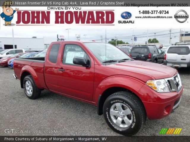 2013 Nissan Frontier SV V6 King Cab 4x4 in Lava Red