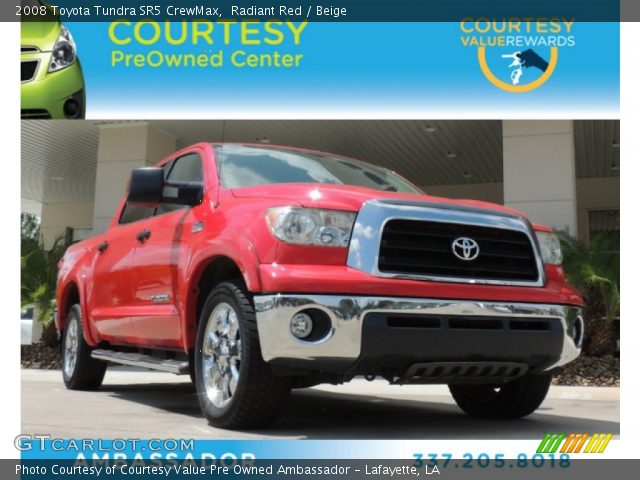2008 Toyota Tundra SR5 CrewMax in Radiant Red