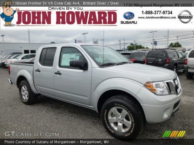 2013 Nissan Frontier SV V6 Crew Cab 4x4 in Brilliant Silver