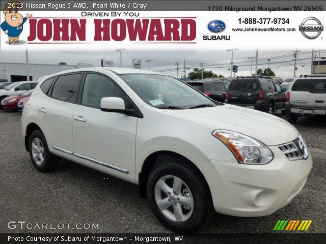 2013 Nissan Rogue S AWD in Pearl White