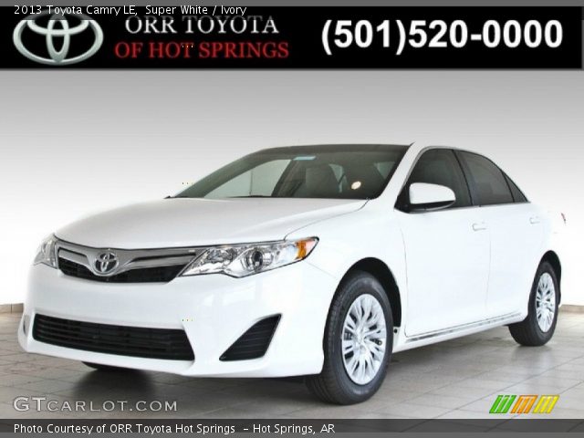 2013 Toyota Camry LE in Super White