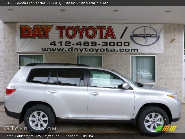 2013 Toyota Highlander V6 4WD in Classic Silver Metallic