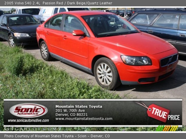 2005 Volvo S40 2.4i in Passion Red