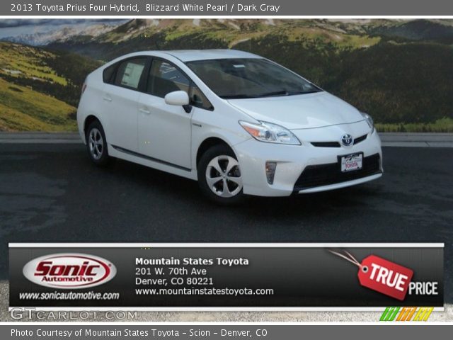 2013 Toyota Prius Four Hybrid in Blizzard White Pearl