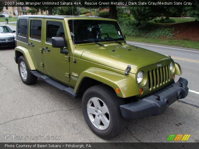 2007 Jeep Wrangler Unlimited Sahara 4x4 in Rescue Green Metallic