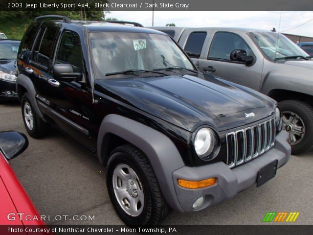 Black Clearcoat 2003 Jeep Liberty Sport 4x4 Dark Slate