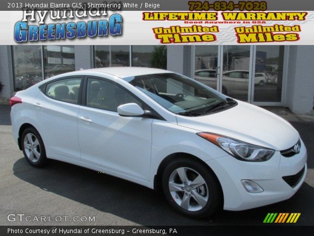 2013 Hyundai Elantra GLS in Shimmering White