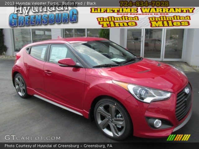 2013 Hyundai Veloster Turbo in Boston Red