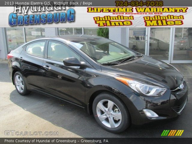 2013 Hyundai Elantra GLS in Midnight Black