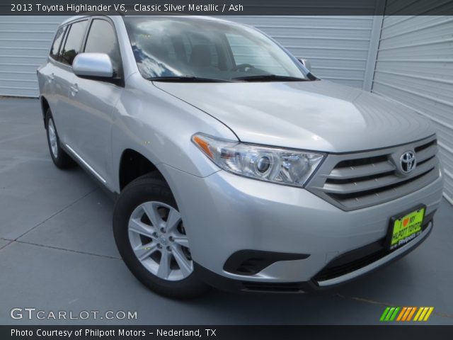 2013 Toyota Highlander V6 in Classic Silver Metallic