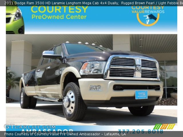 2011 Dodge Ram 3500 HD Laramie Longhorn Mega Cab 4x4 Dually in Rugged Brown Pearl