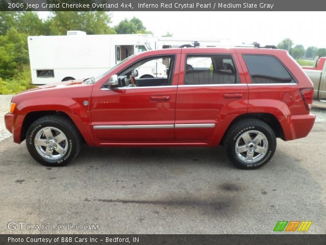 2006 Jeep Grand Cherokee Overland 4x4 in Inferno Red Crystal Pearl