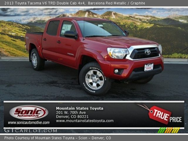 2013 Toyota Tacoma V6 TRD Double Cab 4x4 in Barcelona Red Metallic