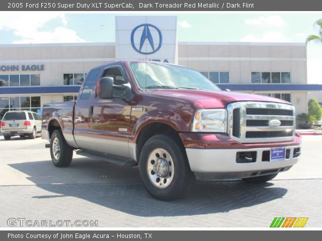 2005 Ford F250 Super Duty XLT SuperCab in Dark Toreador Red Metallic