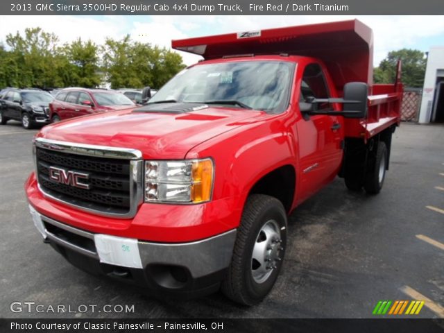2013 GMC Sierra 3500HD Regular Cab 4x4 Dump Truck in Fire Red