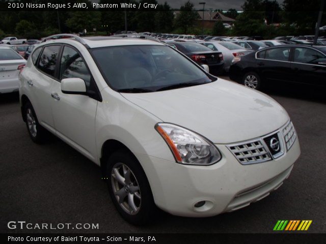 2010 Nissan Rogue S AWD in Phantom White