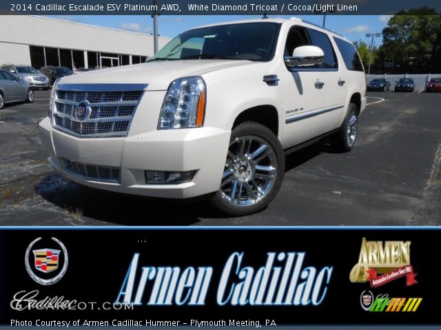 2014 Cadillac Escalade ESV Platinum AWD in White Diamond Tricoat