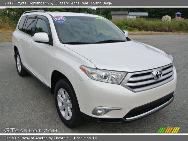 2012 Toyota Highlander V6 in Blizzard White Pearl