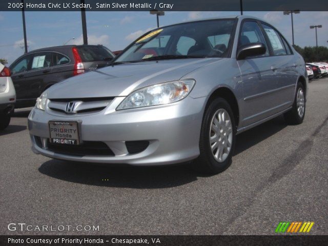 2005 Honda Civic LX Sedan in Satin Silver Metallic