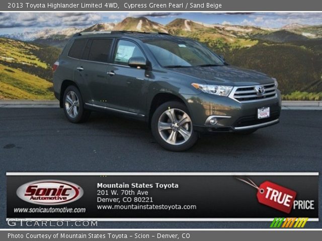 2013 Toyota Highlander Limited 4WD in Cypress Green Pearl