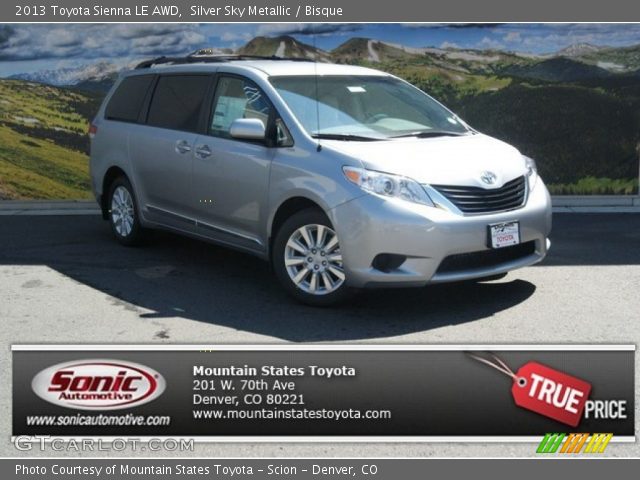 2013 Toyota Sienna LE AWD in Silver Sky Metallic