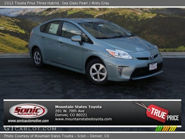 2013 Toyota Prius Three Hybrid in Sea Glass Pearl