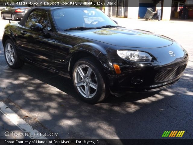 2008 Mazda MX-5 Miata Sport Roadster in Brilliant Black