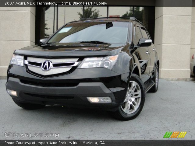 2007 Acura MDX Technology in Formal Black Pearl