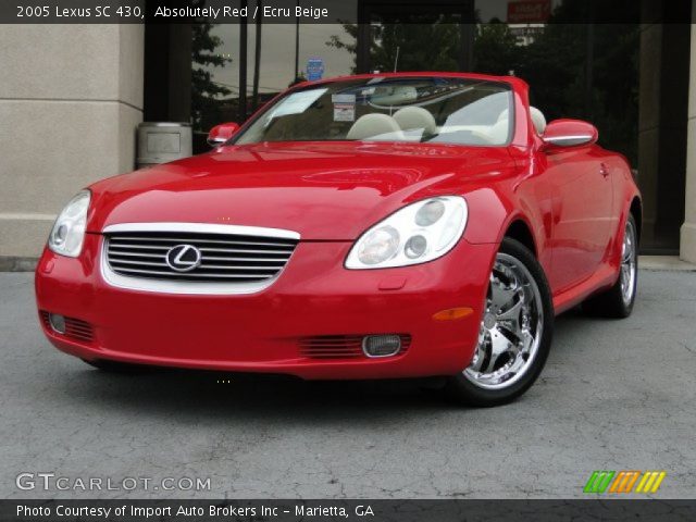 2005 Lexus SC 430 in Absolutely Red
