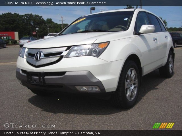 2009 Acura MDX Technology in Aspen White Pearl