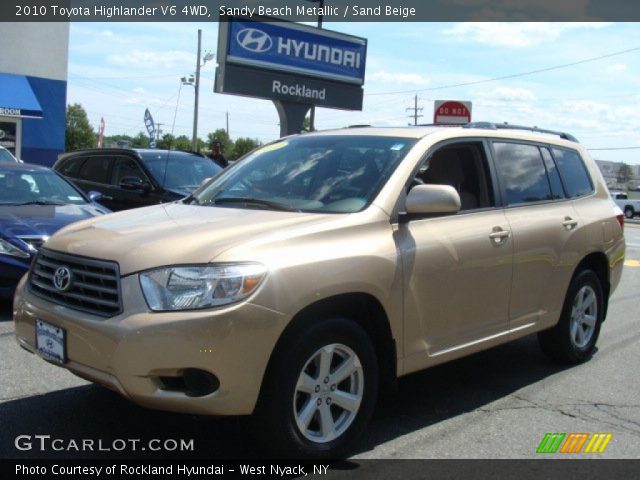 2010 Toyota Highlander V6 4WD in Sandy Beach Metallic
