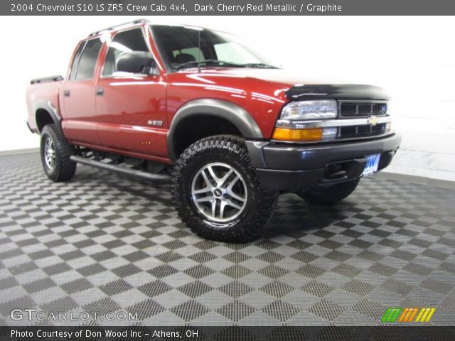 2004 Chevrolet S10 LS ZR5 Crew Cab 4x4 in Dark Cherry Red Metallic