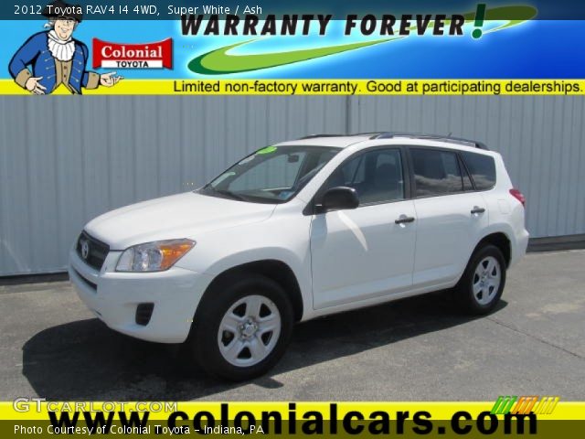 2012 Toyota RAV4 I4 4WD in Super White
