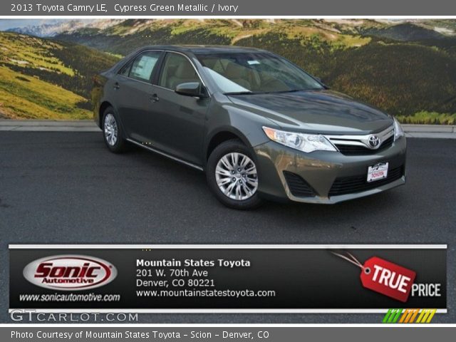 2013 Toyota Camry LE in Cypress Green Metallic