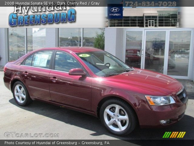 2008 Hyundai Sonata SE V6 in Dark Cherry Red