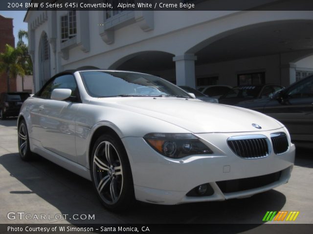 2004 BMW 6 Series 645i Convertible in Alpine White
