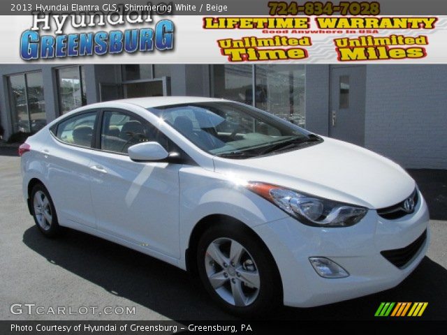 2013 Hyundai Elantra GLS in Shimmering White