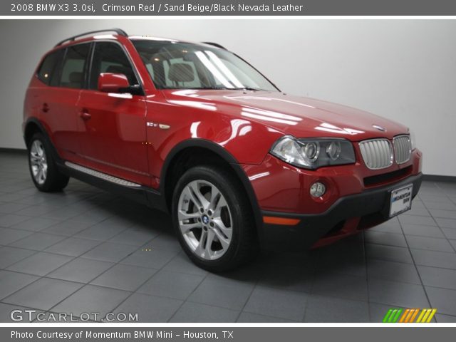 2008 BMW X3 3.0si in Crimson Red