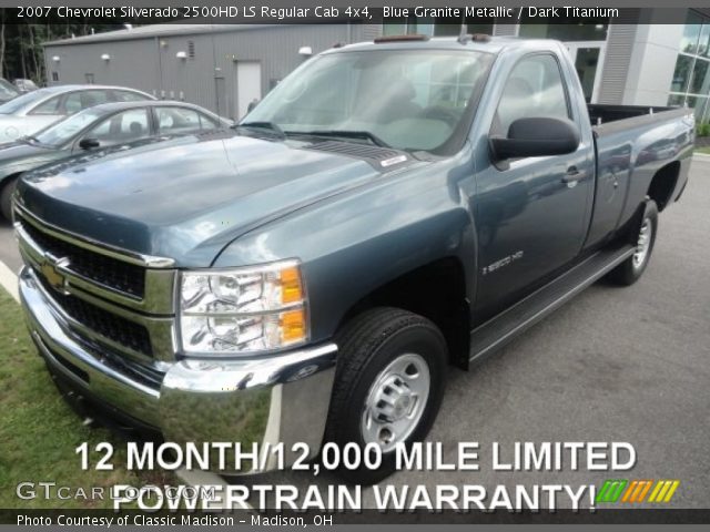 2007 Chevrolet Silverado 2500HD LS Regular Cab 4x4 in Blue Granite Metallic