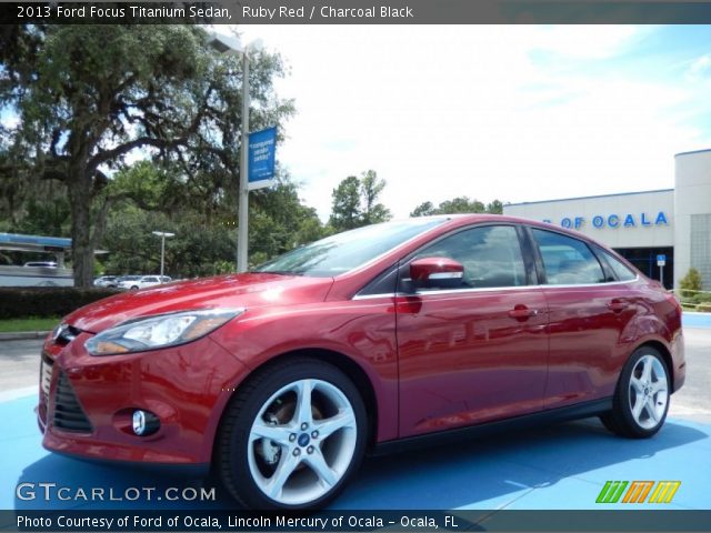 2013 Ford Focus Titanium Sedan in Ruby Red